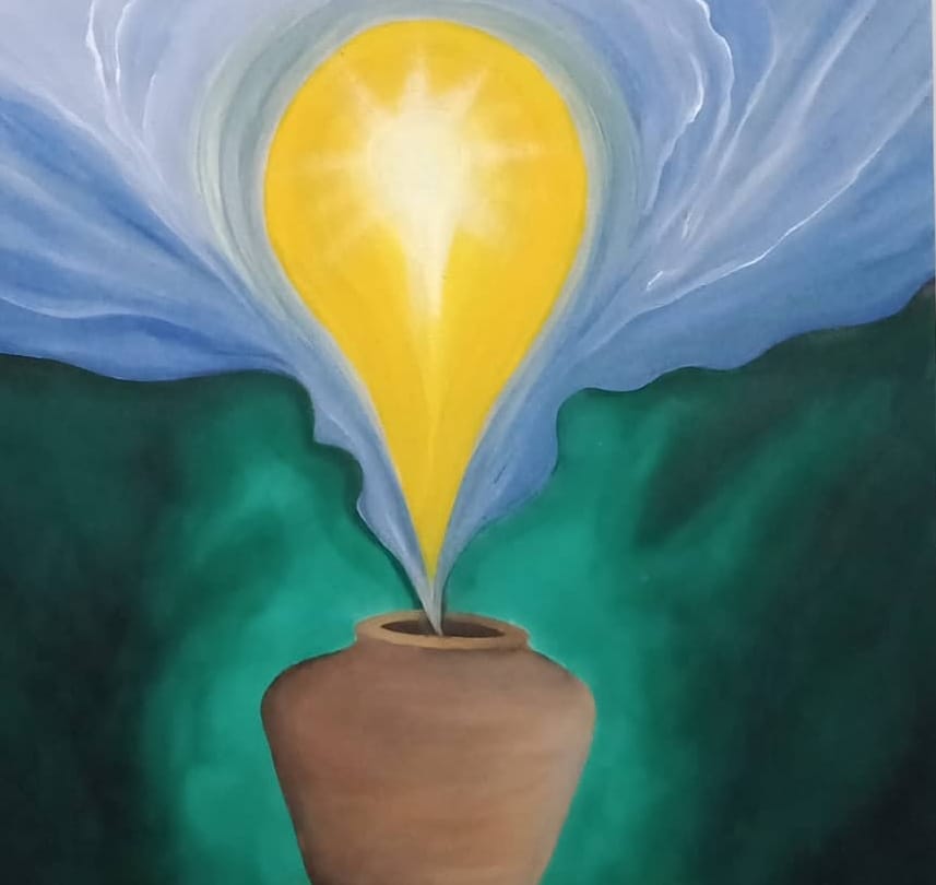 "Mengisi Kekosongan" (Acrylic on Canvas 50 x 60 cm) - Madno, 2020