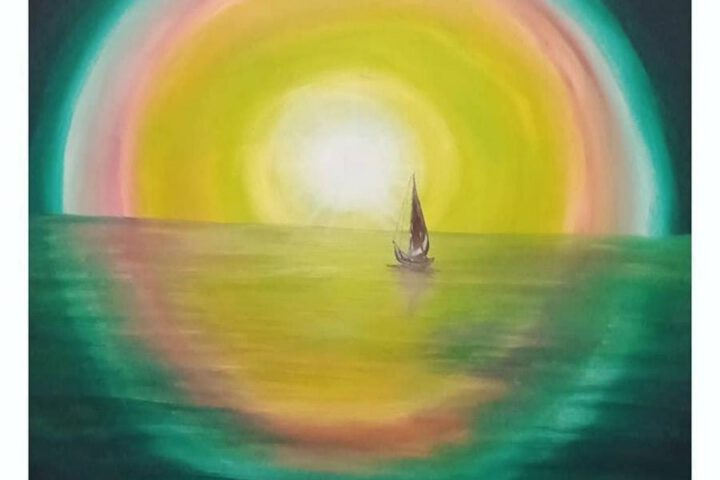 "Sailing Alone" (Acrylic on Canvas) - Madno, 2020