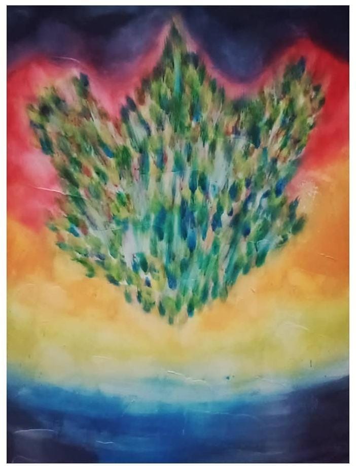 "Gerutu" (Acrylic on Canvas 40 x 60 cm) - Madno, 2020